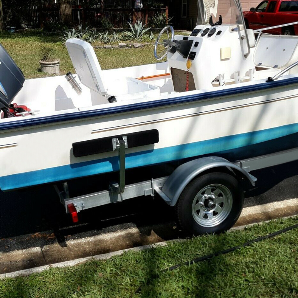 Boat Trailer 2' Side Guide On Bunk Boards Carpeted Kit 75 Degree w/ Hardware