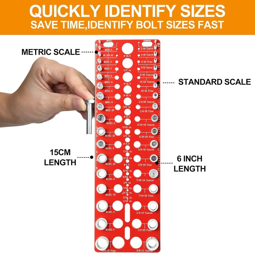 55 Nut and Bolt Thread Checker Thread Checker Standard and Metric.....