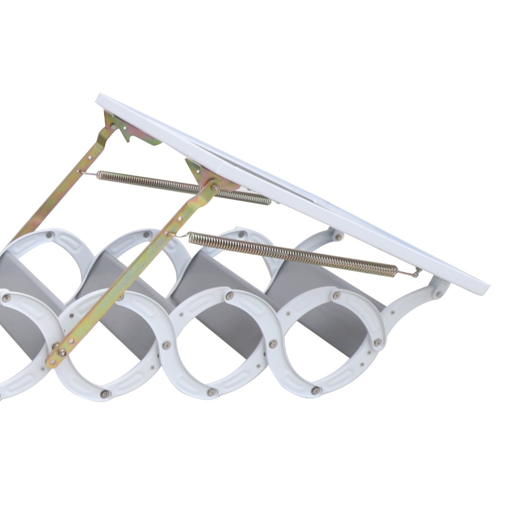 12 Step Wall Mounted Telescoping Loft Ladder Pull Down Folding Attic Stairs