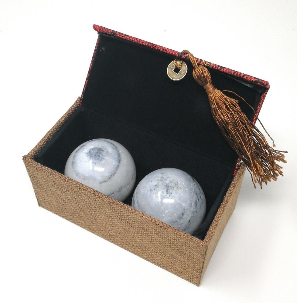 Galaxy Pattern Marble Stone Chinese Healthy Exercise Massage Baoding Balls