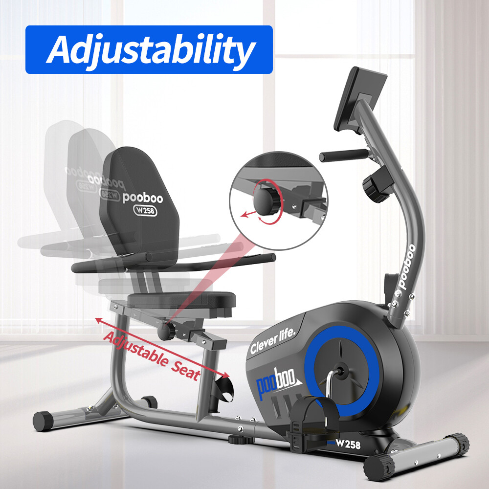 Recumbent Exercise Bike Cardio Elliptical Stationary Bicycle Exercise Machine