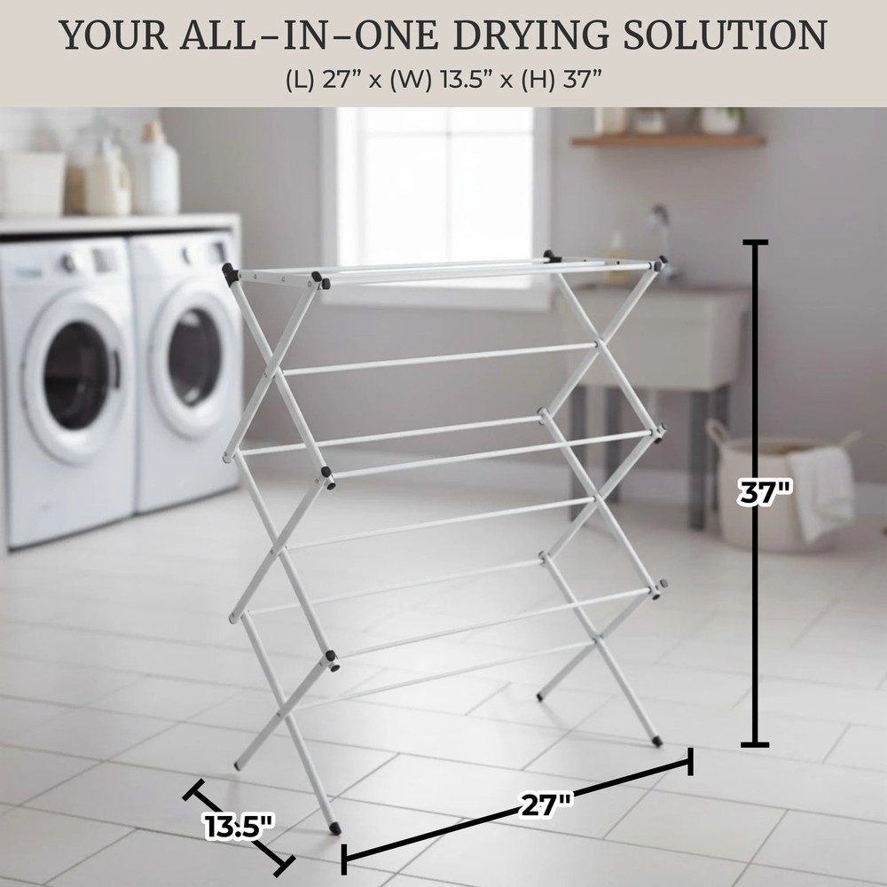 Lavish Home Foldable Clothes Drying Rack - Laundry Drying Rack Collapsible
