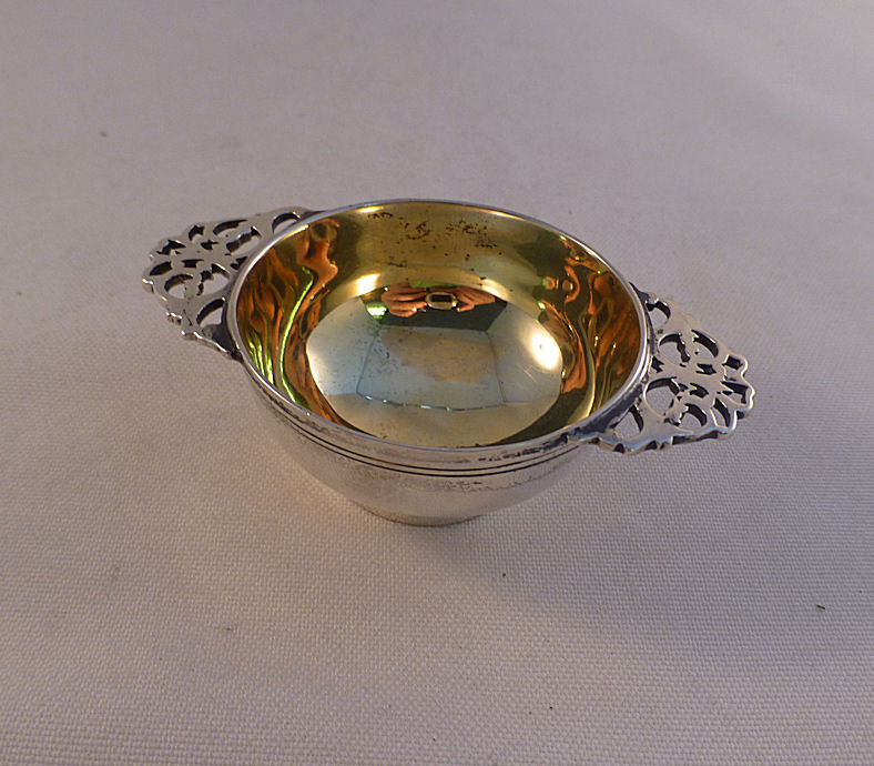 English Sterling London 1893 Salt Cellar(s) W/ Reticulated Handles