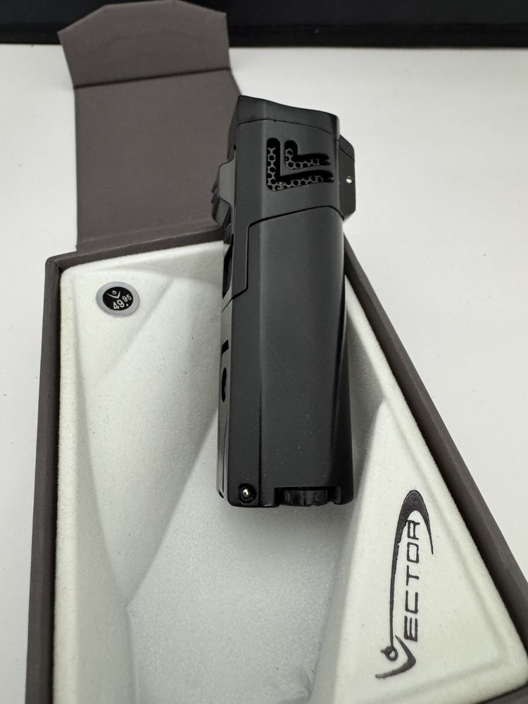 Vector Caliper - Single Large Jet Flame Torch Lighter - Black - New
