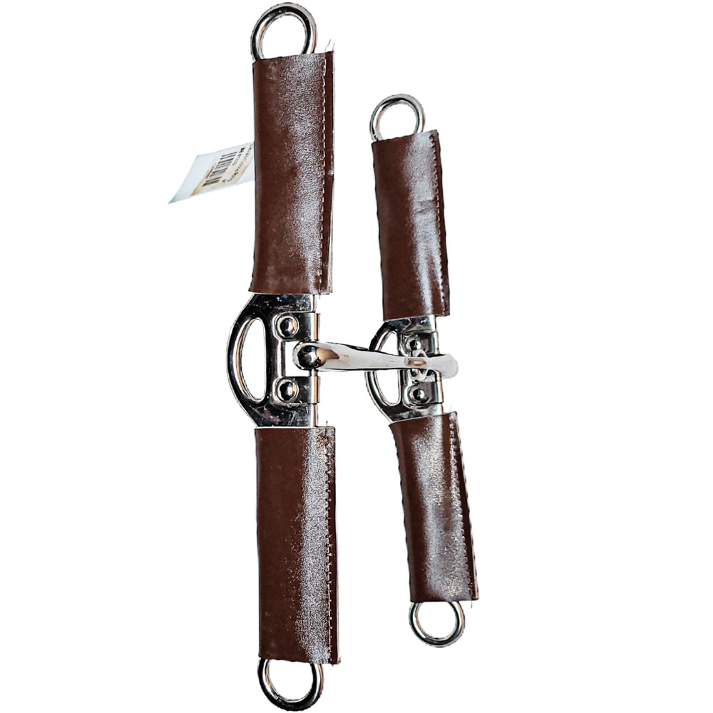 Schneiders SS Tack Jimmy Williams Training Elevator Snaffle Bit Leather Cheeks