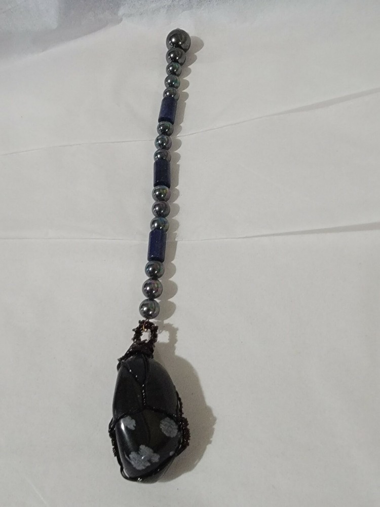 Pendulum Snowflake Obsidian