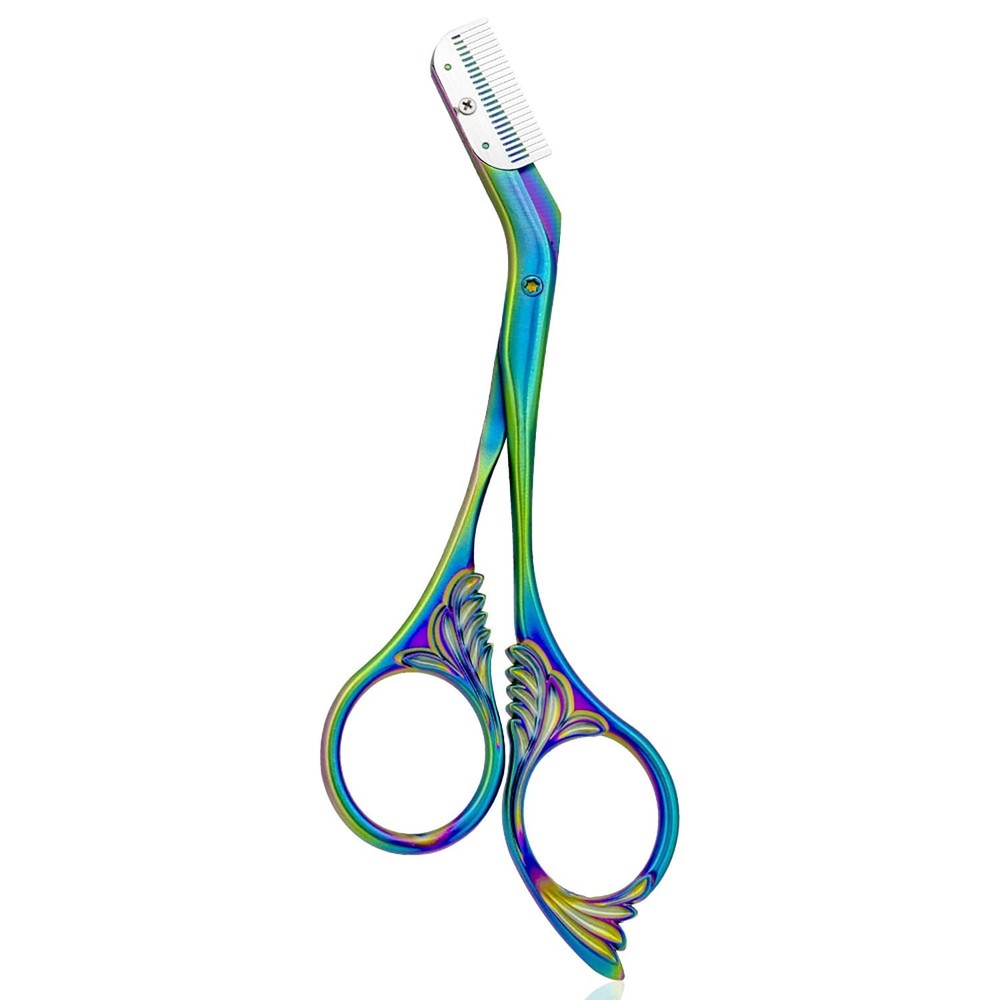 Eyebrow Trimmer Scissor With Comb, Eyebrow Trimmers, Professional Precision E...