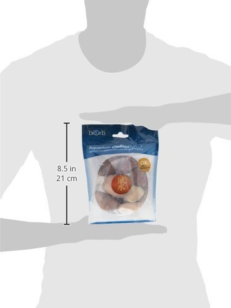 biOrb Marble Pebble Set, Solid Aquarium Decorations, Red