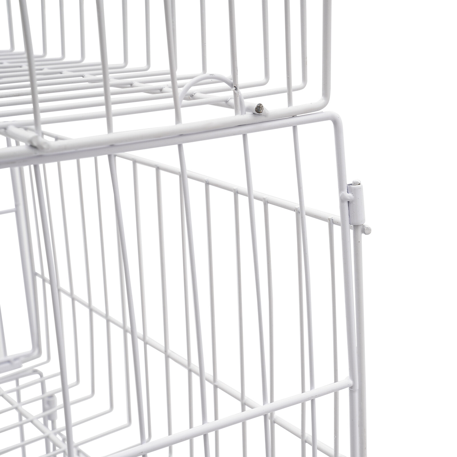 5-Tier Wire Grid Retail Display Rack with Wheels - Sturdy & Stylish Storage