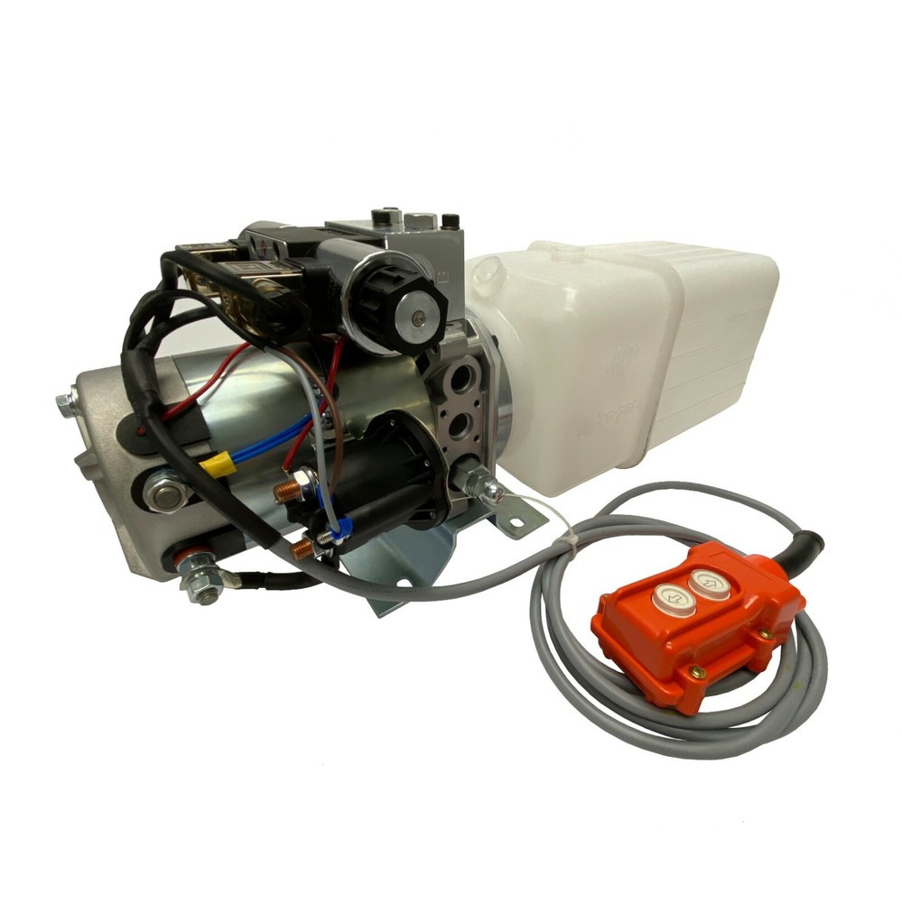 12V DC Double Acting Hydraulic Power Unit 8 Quart tank with Remote Control