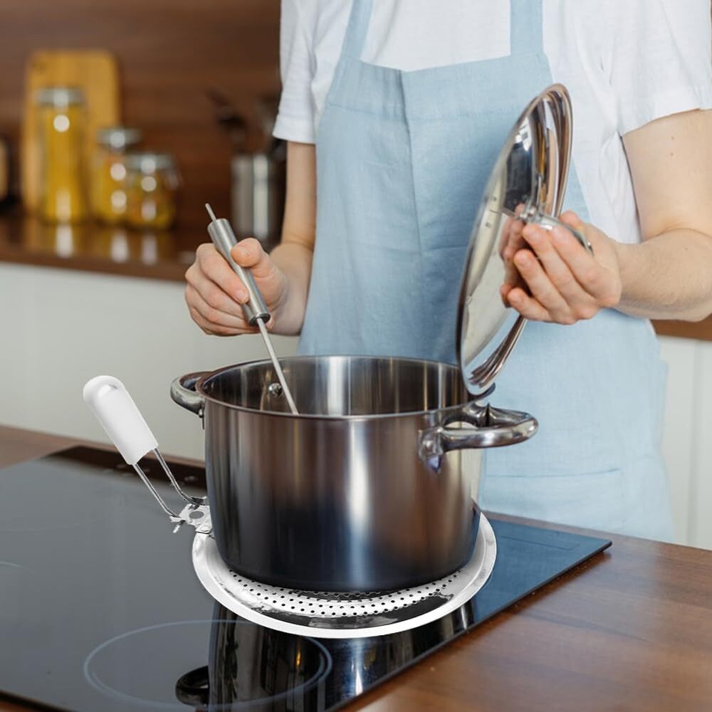 Heat DiffuserStainless Steel Heat Diffuser With Cool Touch Handle for Gas and...