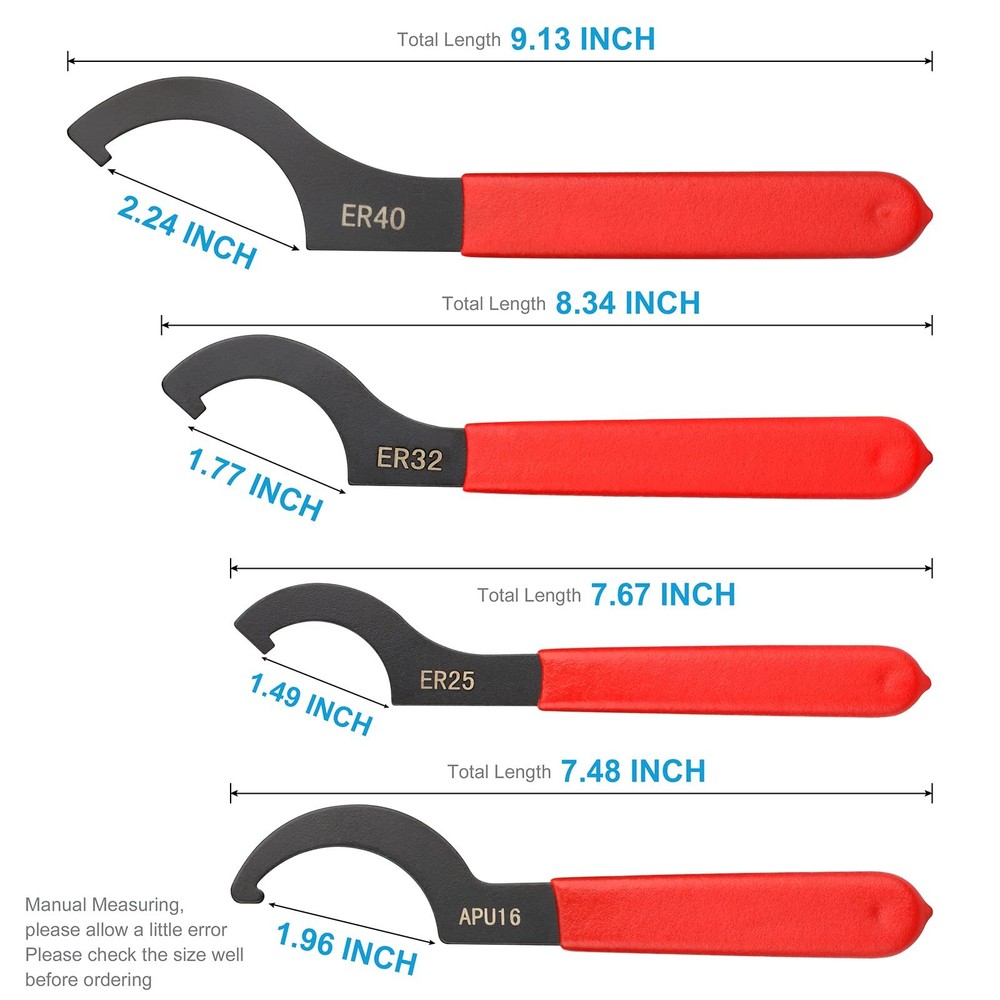 4 Pcs Coilover Wrench Spanner C-Shape Spanner Adjustment Tool for Car Motorcycle