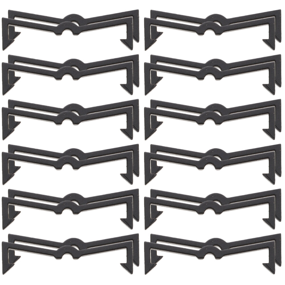 50PCS Pegboard Hook Secure Clips Portable Pegboard Locks Plastic Locks Black