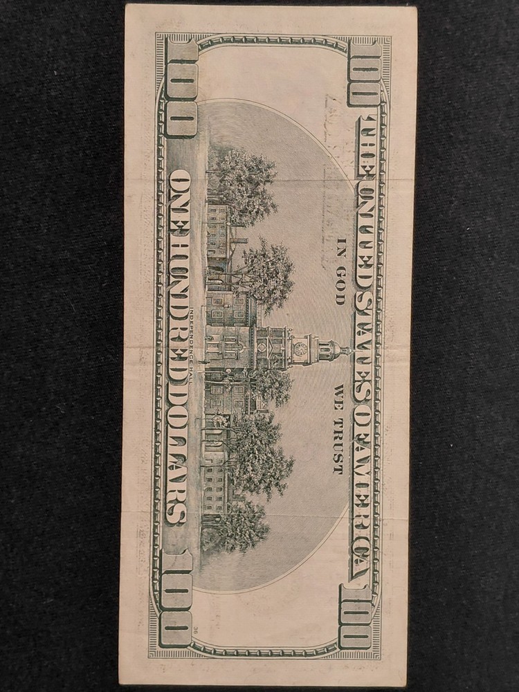 1999 $100 *Star Note* With Bleed-Through Ink Error.