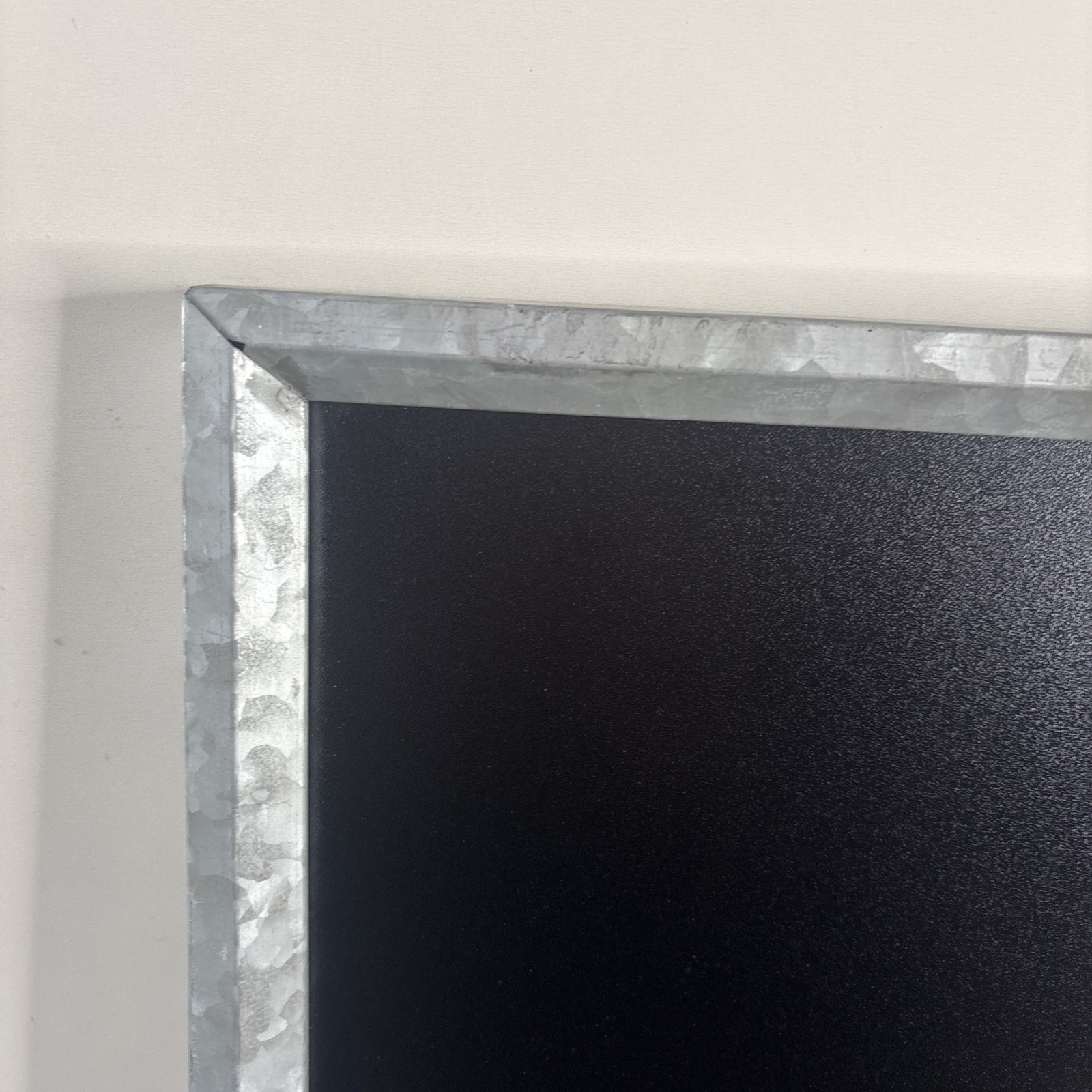 Rectangular Chalk Board with Galvanized Metal Frame,13x23in Blank And Silver