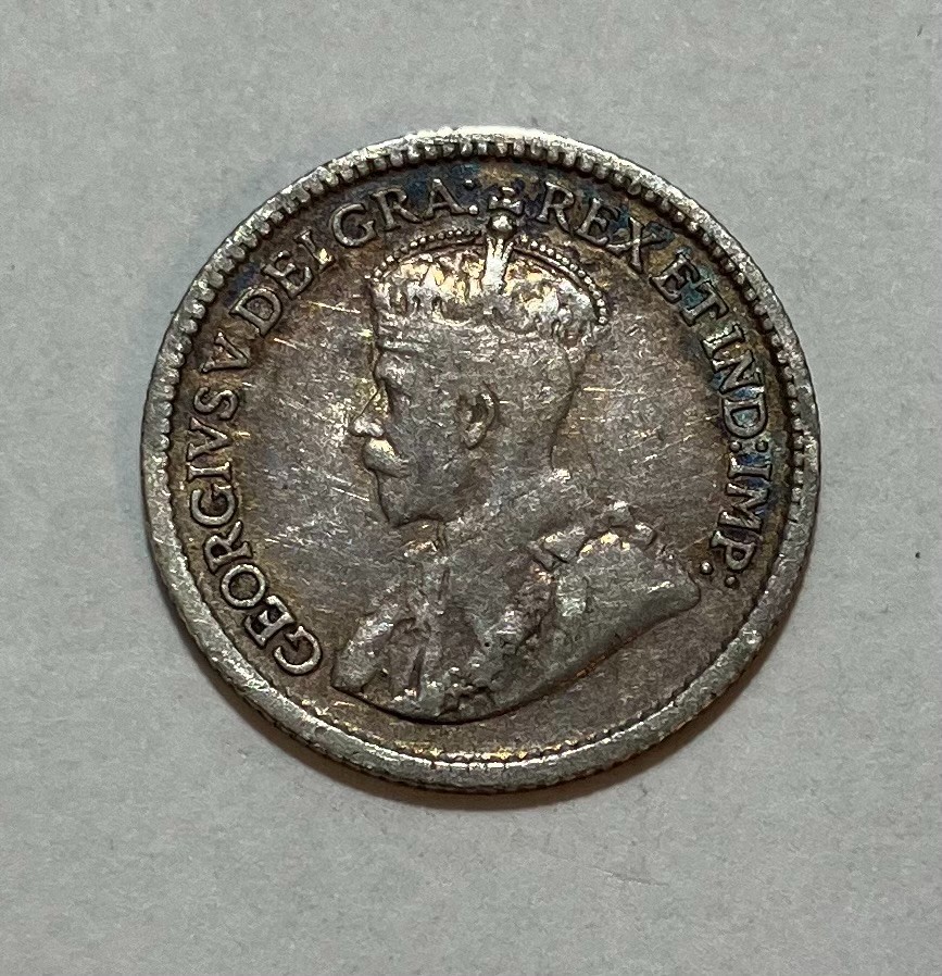 1916 Canada Silver 5 Cents