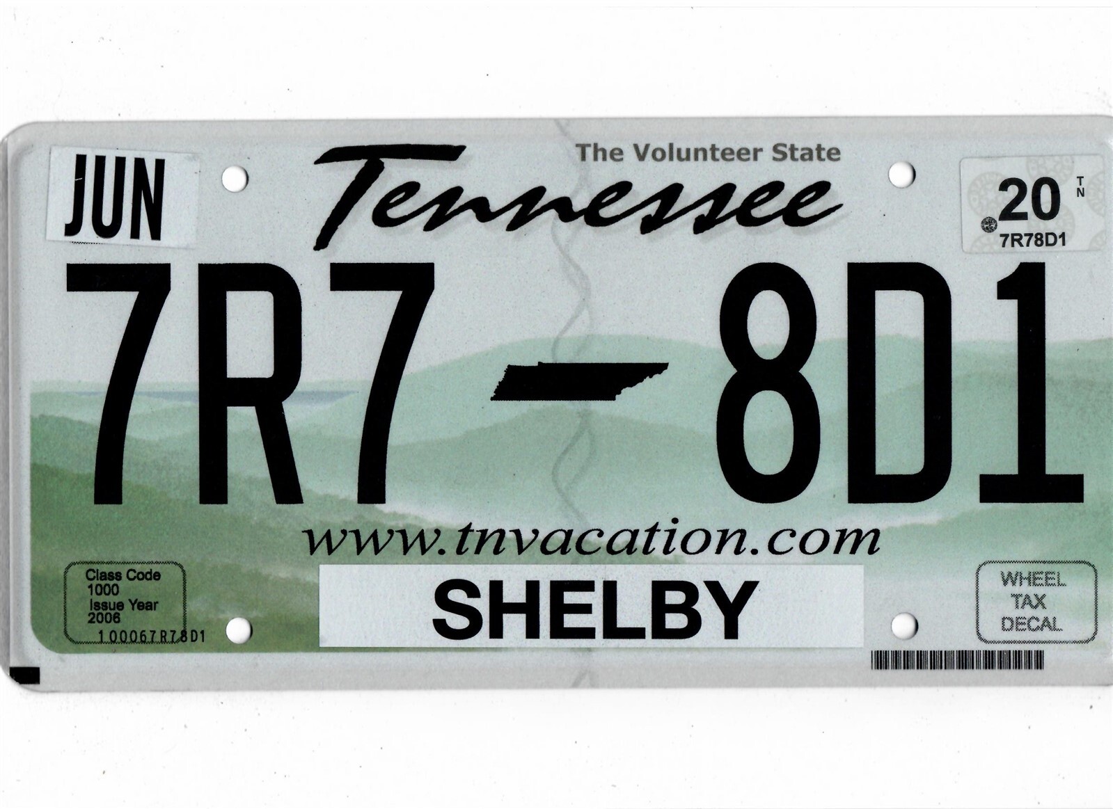 EXPIRED TENNESSEE LICENSE PLATE RANDOM LETTERS/NUMBERS/COUNTIES**NICE***MINT!!!
