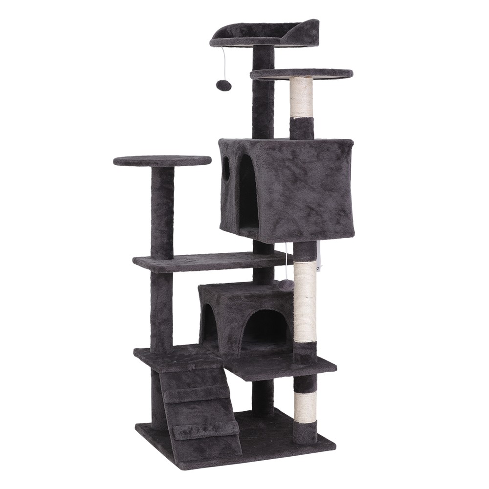 55" Cat Tree Tower Activity Center Large Playing House Condo Rest Multi Level