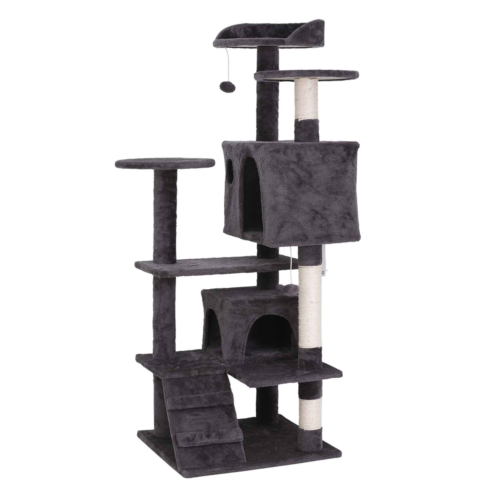 Durable 55" Cat Tree Activity Tower Pet with Scratching Posts Ladders Indoor