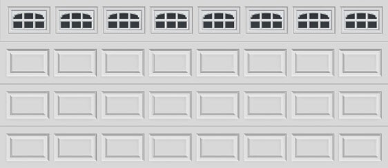 HOLMES CHARLESTON 508 Replacement Window Inserts /Short Panel Garage Door WHITE
