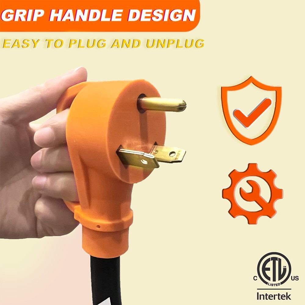 30A Generator Adapter Cord NEMA TT-30P Male to L14-30R Female 3 Prong to 4 Prong