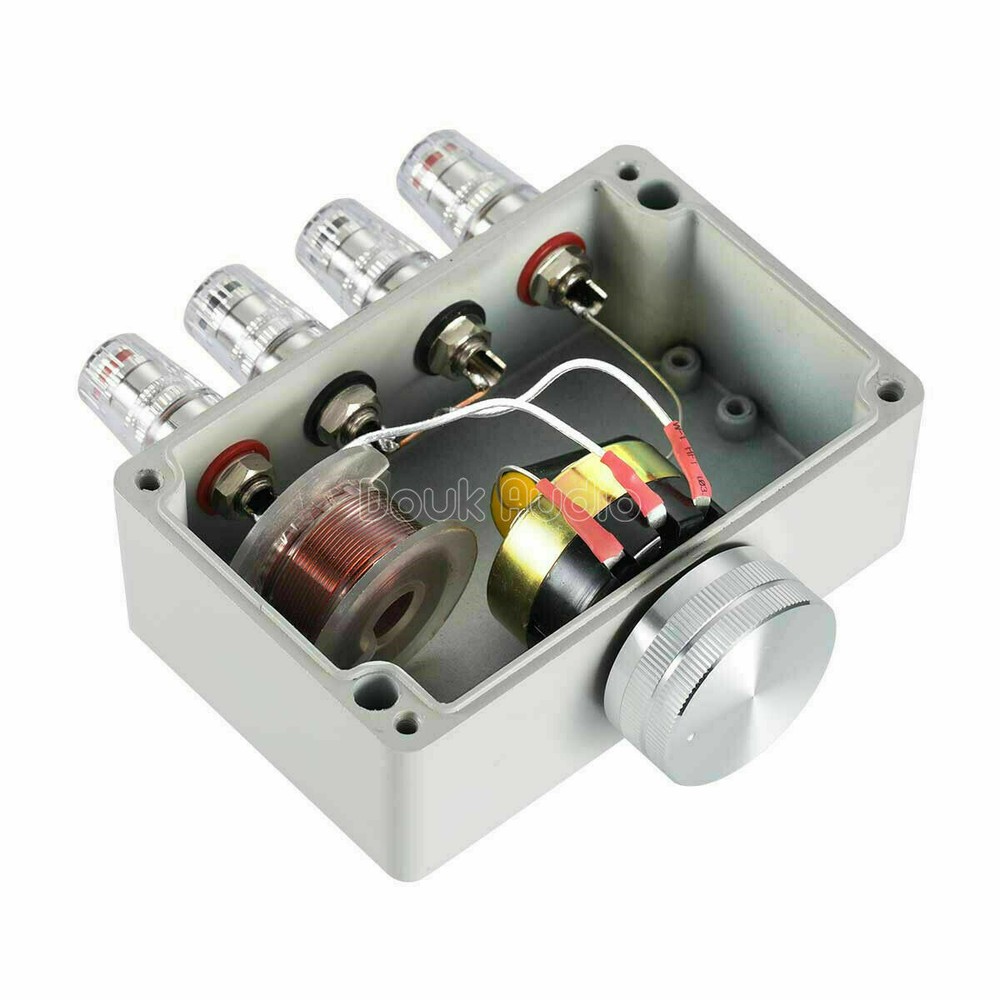 2-Way Super Tweeter Speaker Frequency Divider Box Treble Crossover Gain Control
