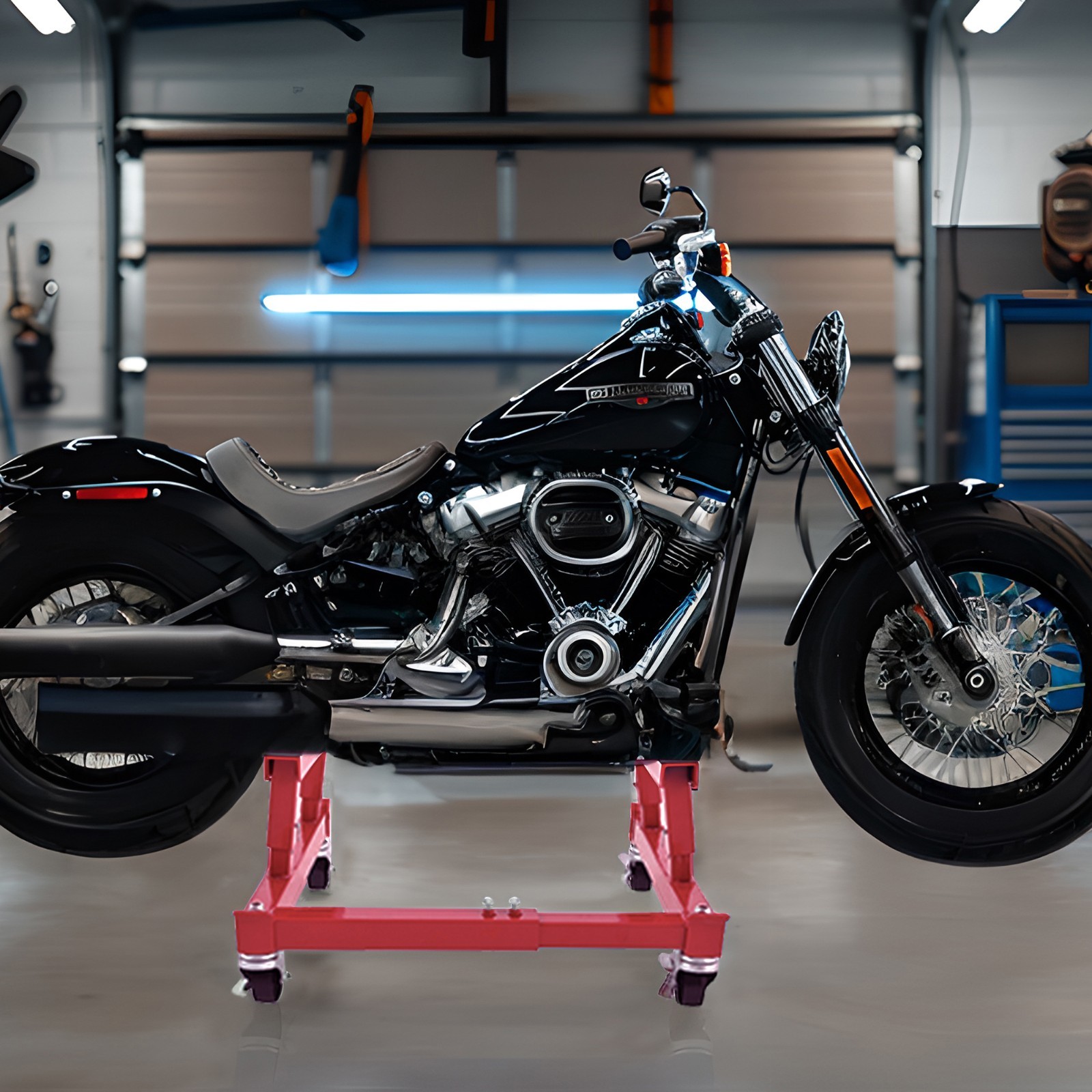 ATV Motorcycle Engine Cradle Dolly, Motorcycle Dolly, Engine Stand ,Red