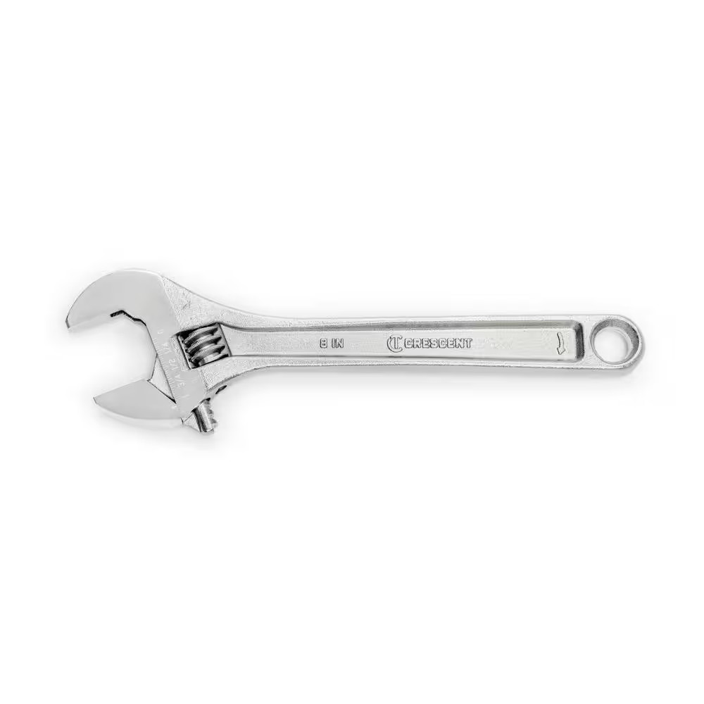 8 In. Chrome Adjustable Wrench