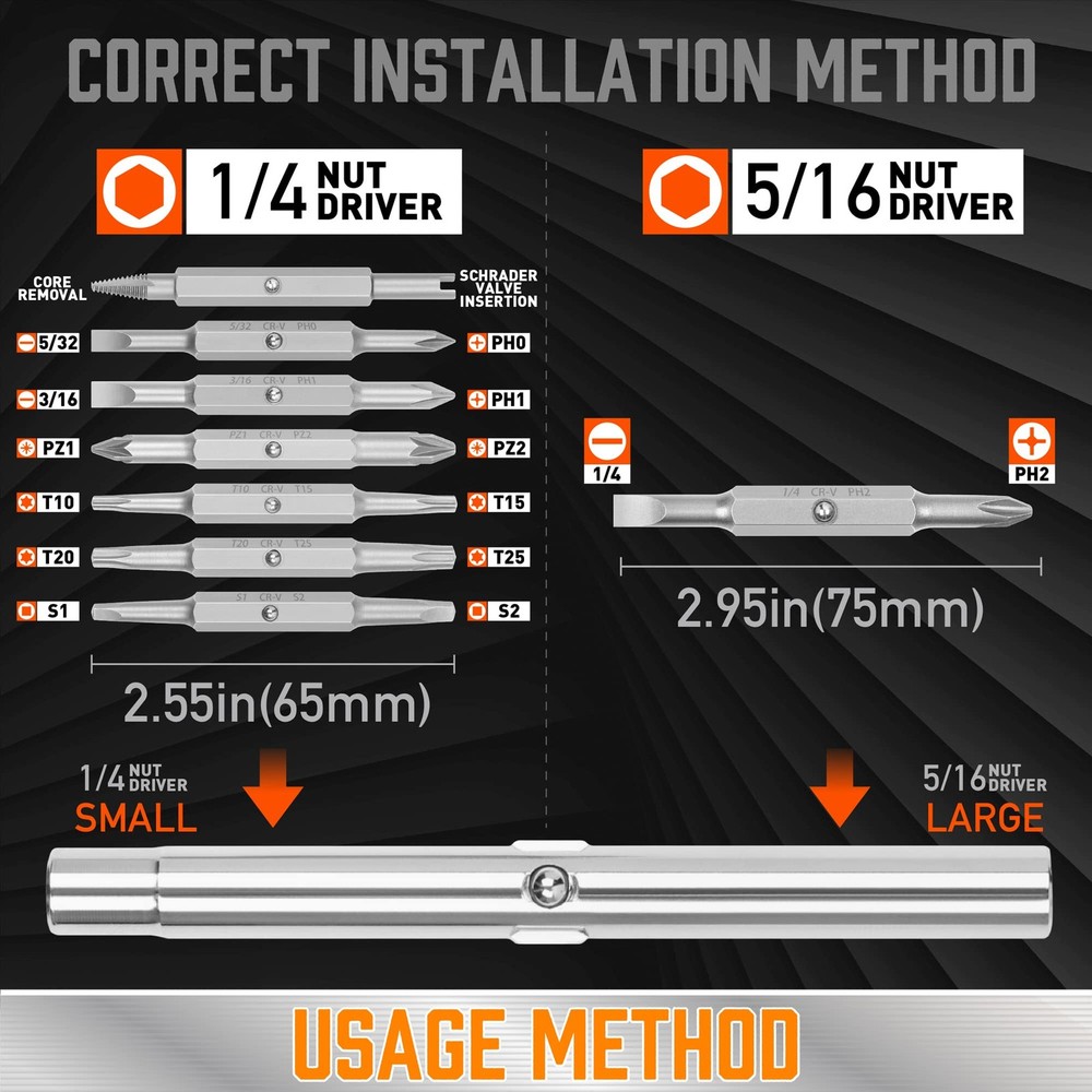 Amartisan 18-in-1 Multi-bit Screwdriver Set, Orange