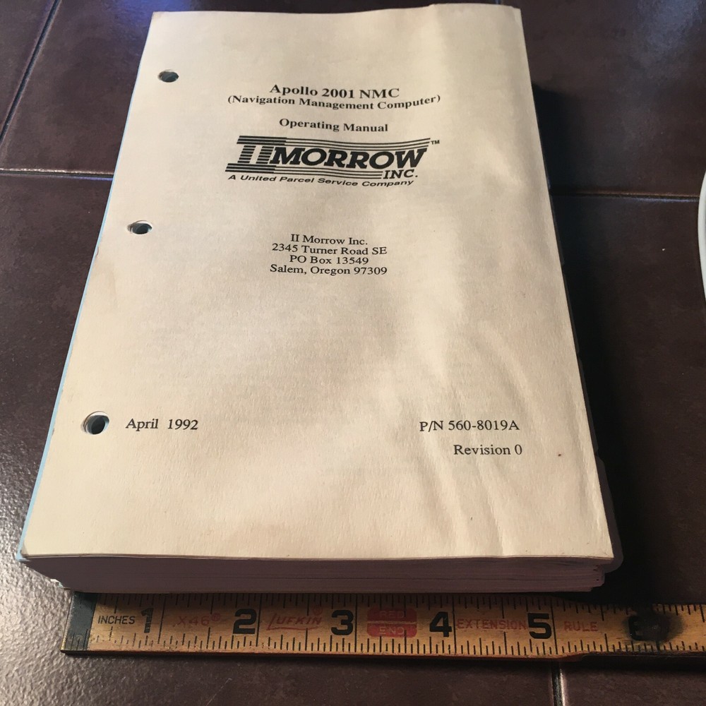 Apollo 2001 NMC Nav Management Computer Pilot's Guide