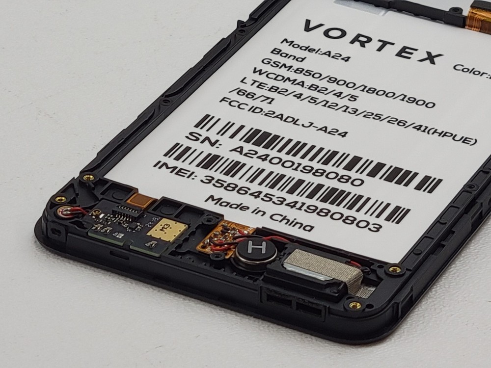 OEM LCD Display Touch Screen Digitizer Frame Part for VORTEX Cellular A24