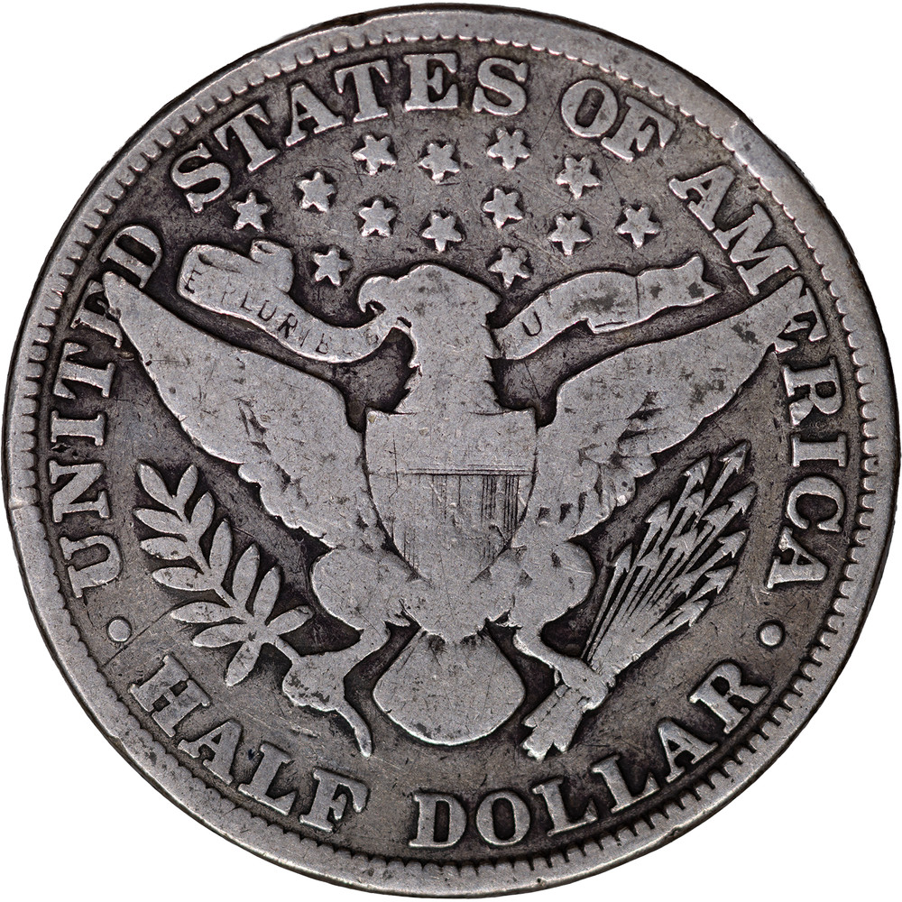 1898 50c Barber Half Dollar ~ VG