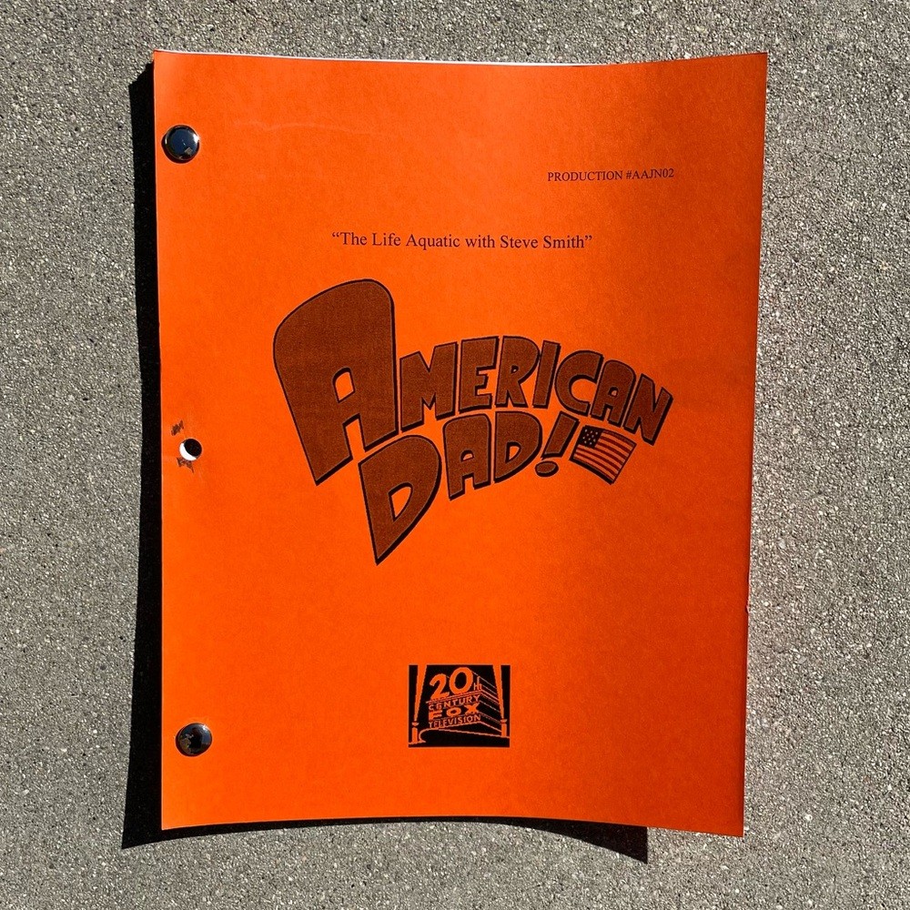 American Dad 2014 Production Used Table Draft Script James Hetfield Episode!