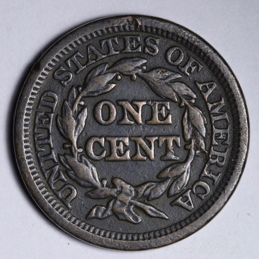 1848 Braided Hair Large Cent VF E104 RAID