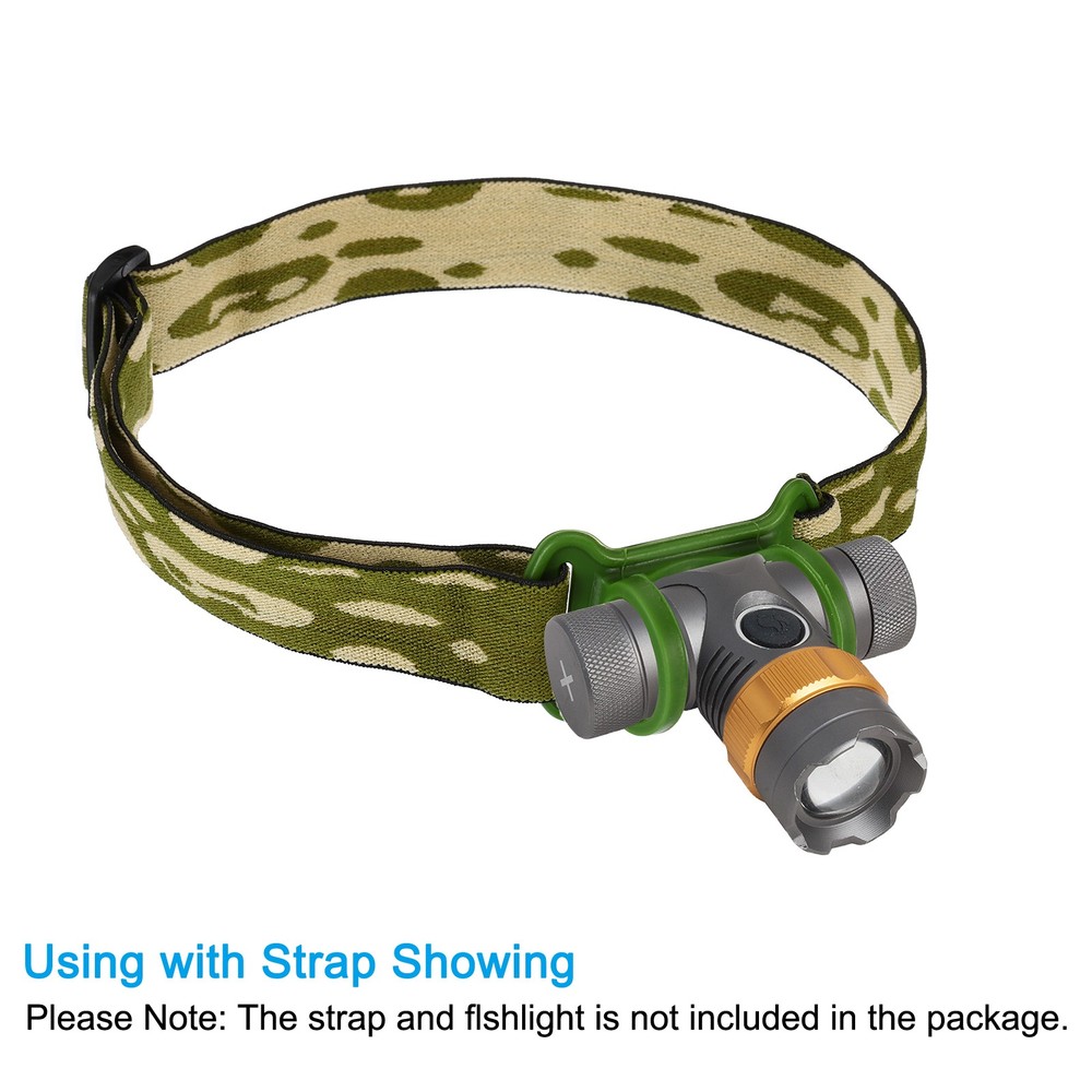 4Pcs Black Headlamp Flashlight Holder Silicone for DIY