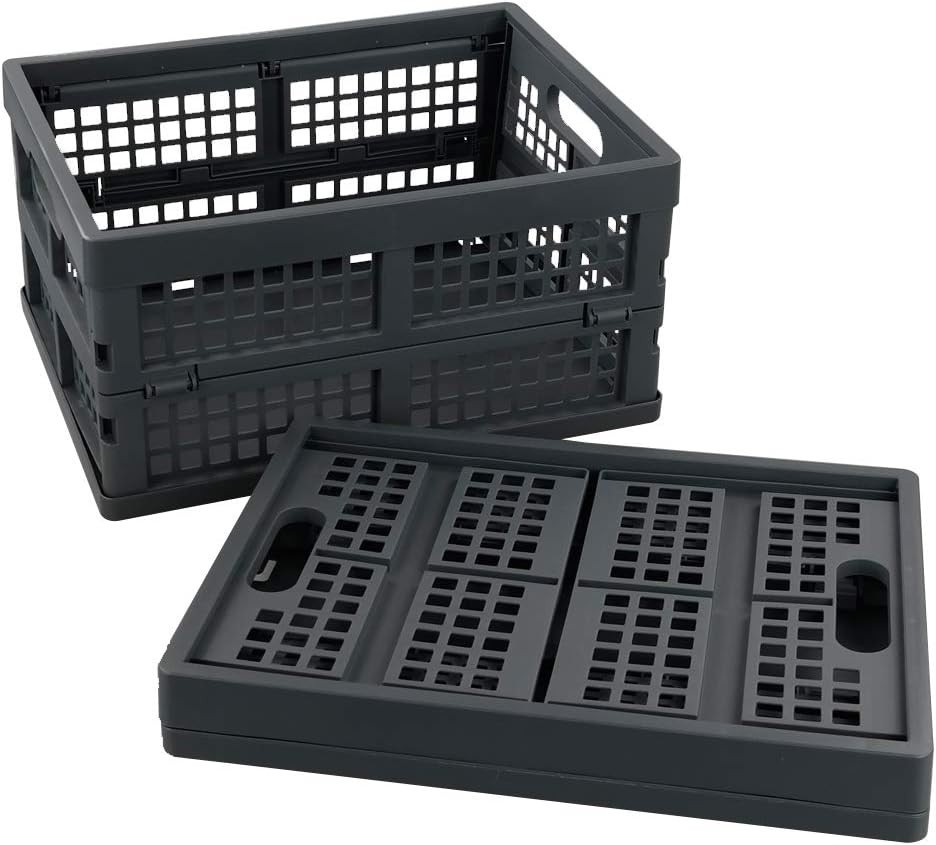 New Grey Plastic Folding Containers 16L Pack