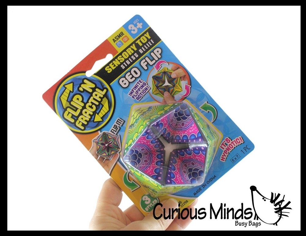 1 RANDOM Infinity Flip and Fold Optical Illusion Fidget - Magic Endless Folding