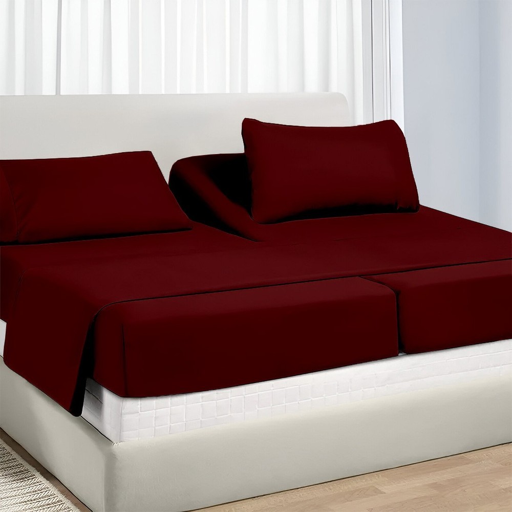 Slumber Sphere 5 PC Split Set 100% Cotton Sheets | 15" Deep Pocket | Soft & Cozy