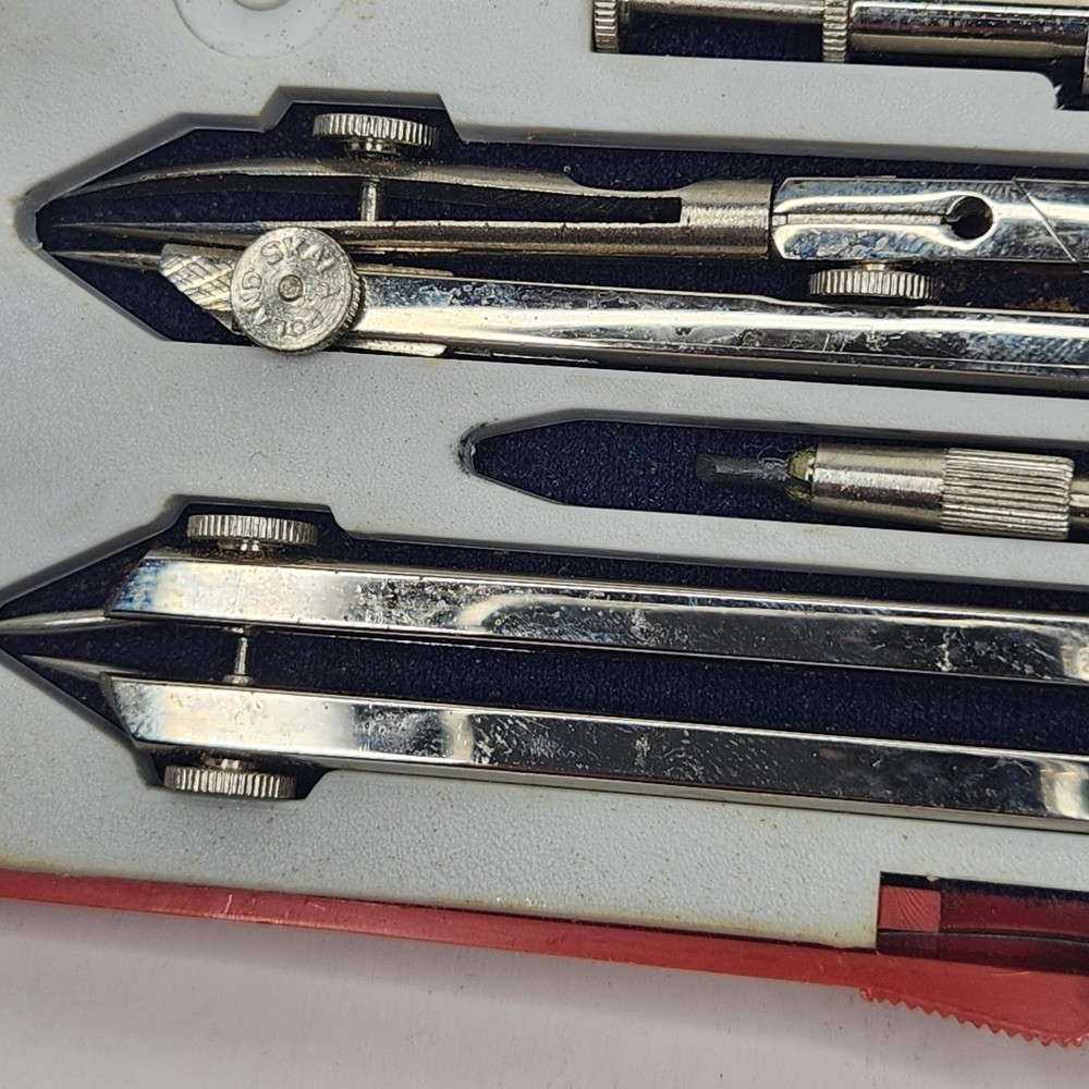 Vintage Skala PRECISION PTVb Technical Drafting Compass Set Made in Poland