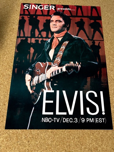 Elvis Presley 1968 Comeback Special NBC Promo Cardstock Concert Poster 12"x18"