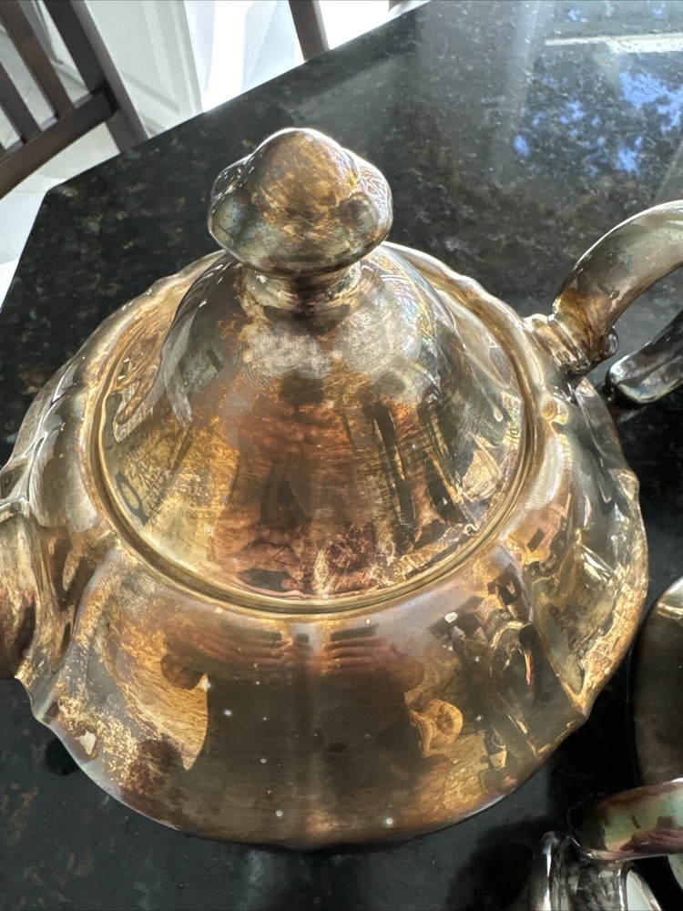 WMF Silver plate On Porcelain Tea Set