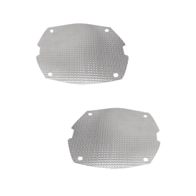 Front Mesh Speaker Grill Cover Panels Replacement for Harley Davidson Chrome