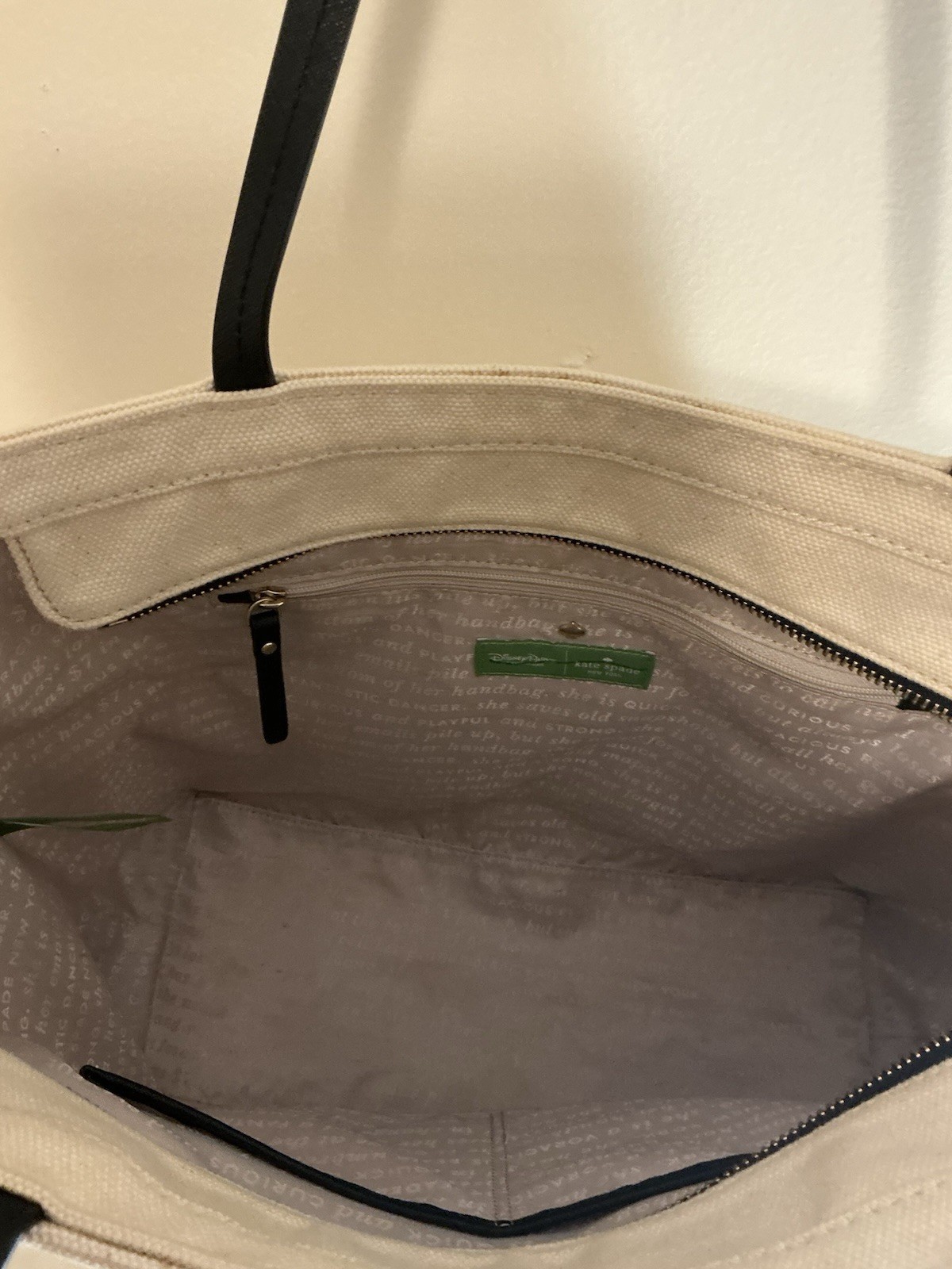 A Rare Vintage Disney Kate Spade Who says we have to grow up? Large Tote Handbag