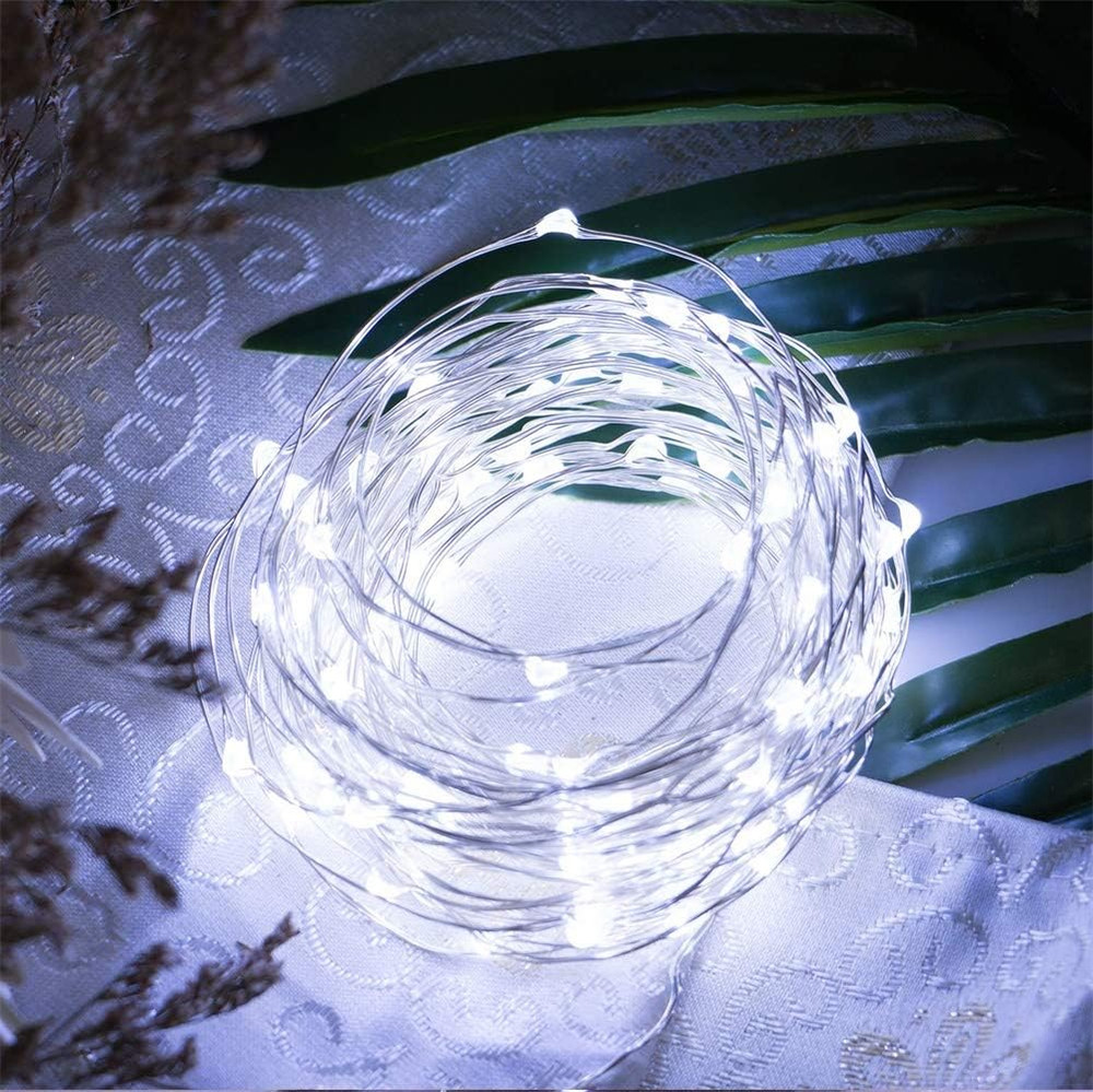 2 Pack with Timer Function Battery Operated Dewdrop Led Lights,Mini Fairy Lights