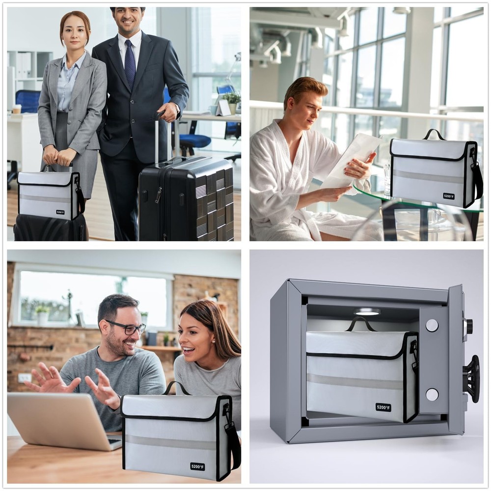 Fireproof Document Organizer - Waterproof & Fireproof Document Box for Home, ...