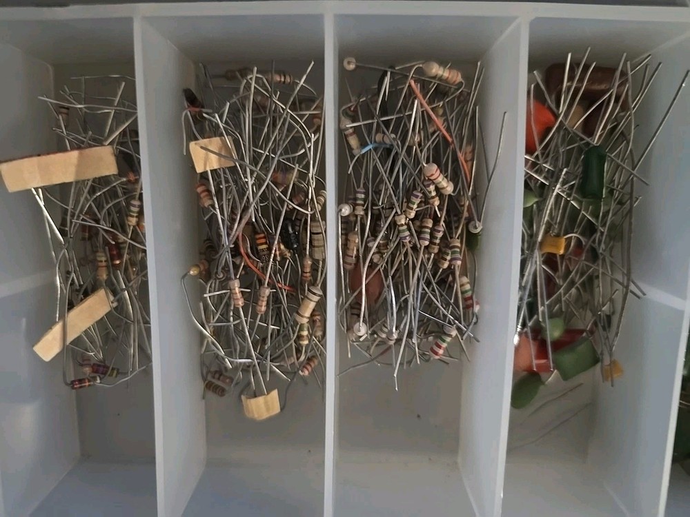 Vintage Electronics Components Lot Bulk – Resistors Capacitors Transistors...