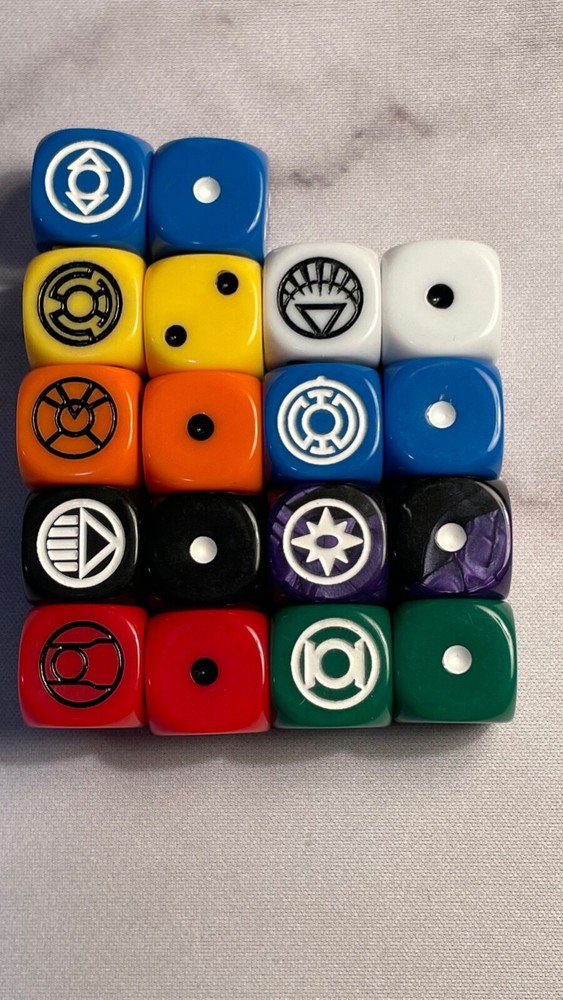 Lantern Corps Heroclix custom D6 dice full set