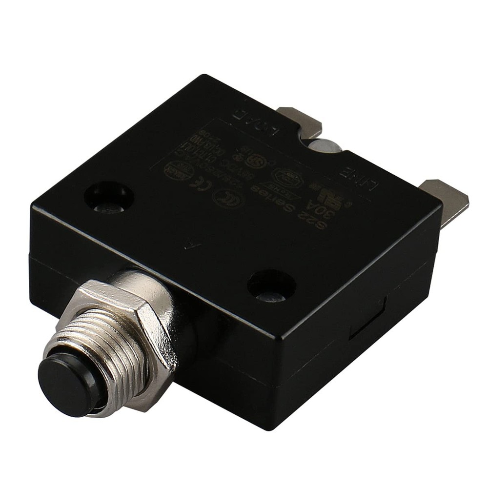 30A Thermal Overload Switch Protector Push Button Reset 125/250VAC/50VDC