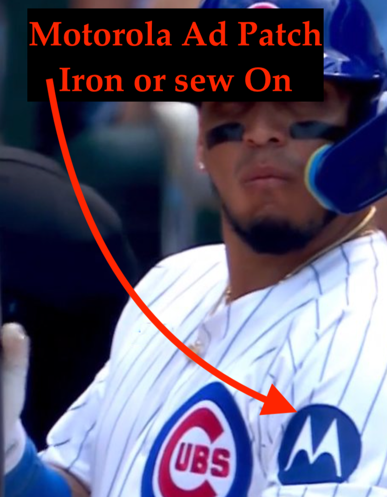 Cubs Motorola Patch Chicago Cubs Baseball Jersey Patch Iron On Ad Patch