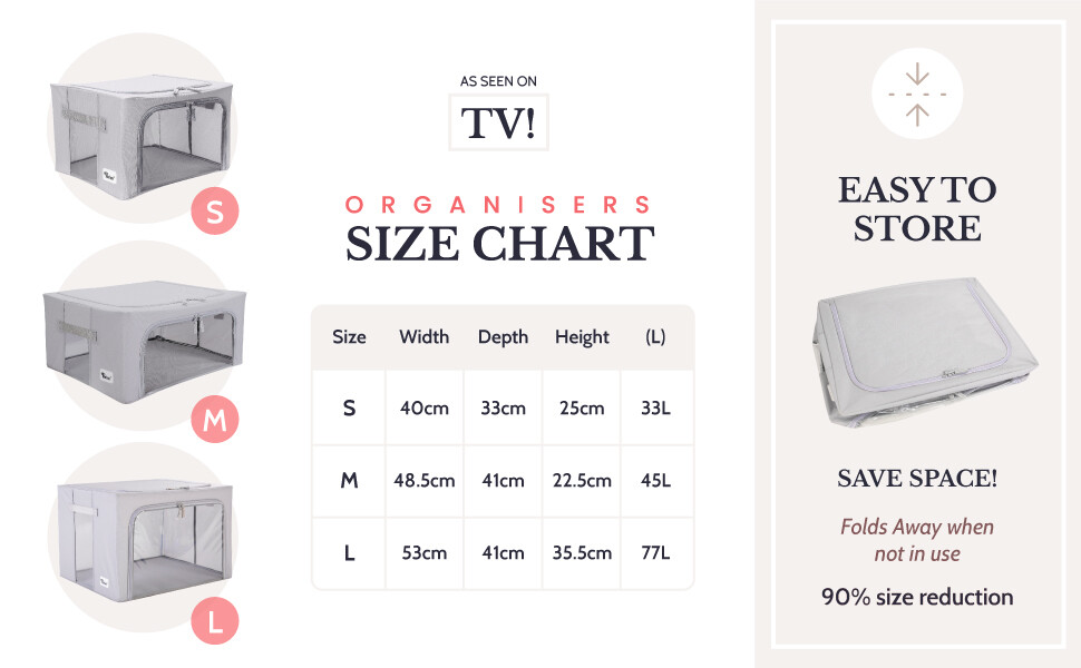 Periea Beau Clothes Storage Bag Steel Frame Underbed Box